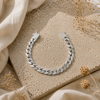 Silver Marquise Link Bracelet