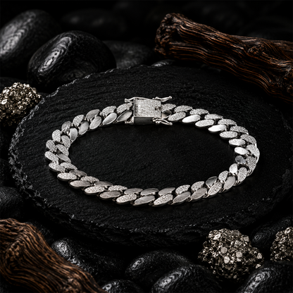 Silver Marquise Link Bracelet