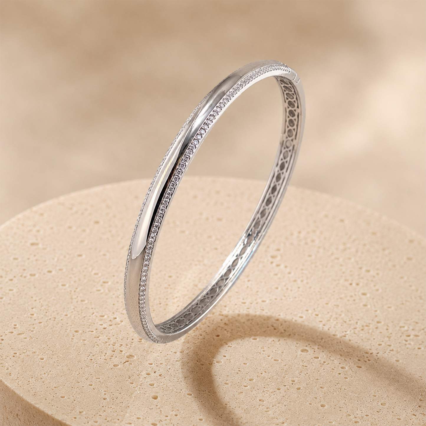 Silver Elegance Crystal Kada