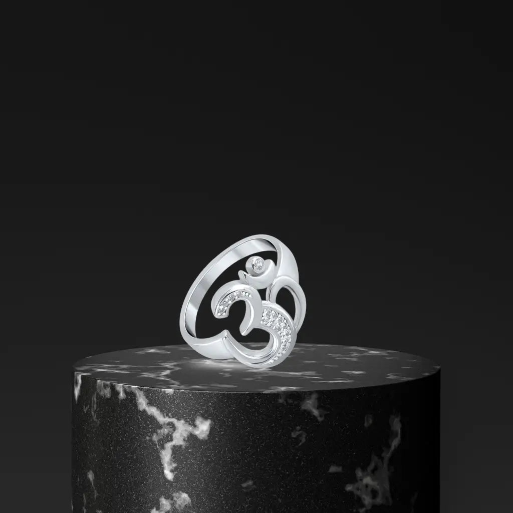 Silver Om Ring For Him