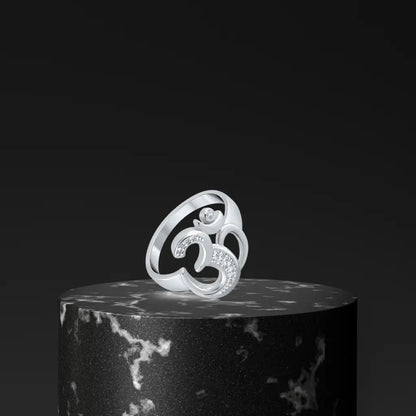 Silver Om Ring For Him