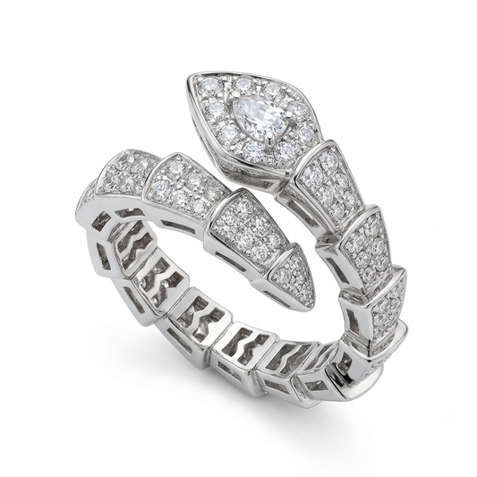 Serpenti Pave Snake Ring