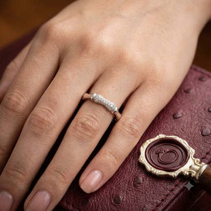 Pave Bamboo Joint Ring