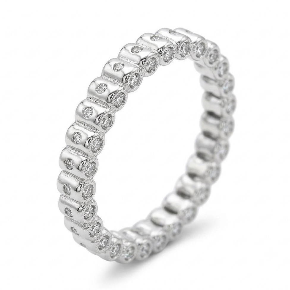 Geometric Luxe Baguette Band Ring