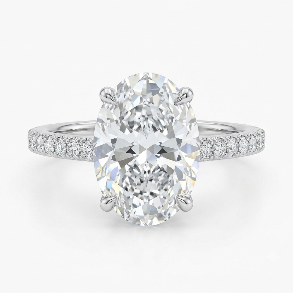 Ethereal Oval Solitaire Ring
