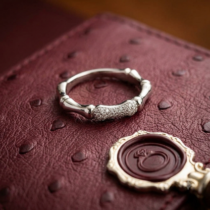 Pave Bamboo Joint Ring
