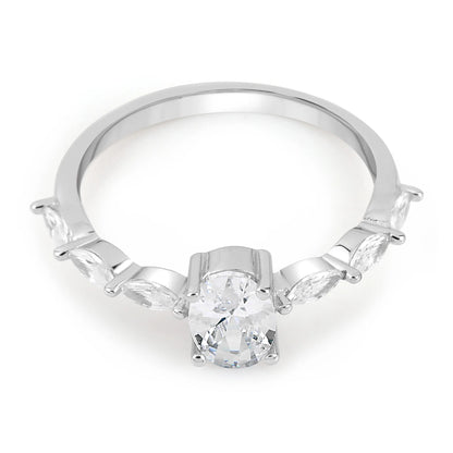 Silver Statement Solitaire Ring