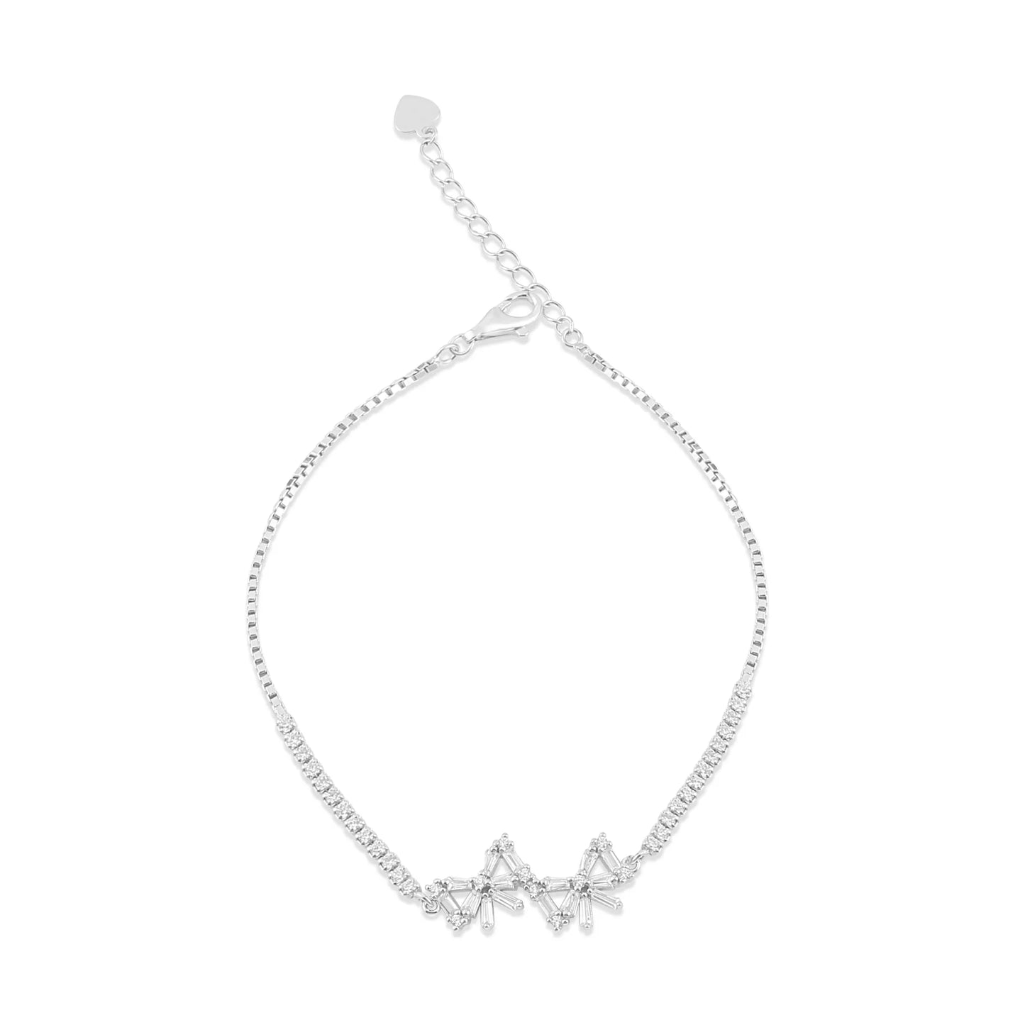 Silver Bow Twist Bracelet
