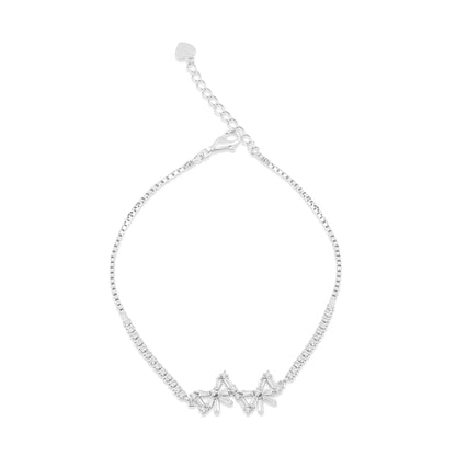 Silver Bow Twist Bracelet