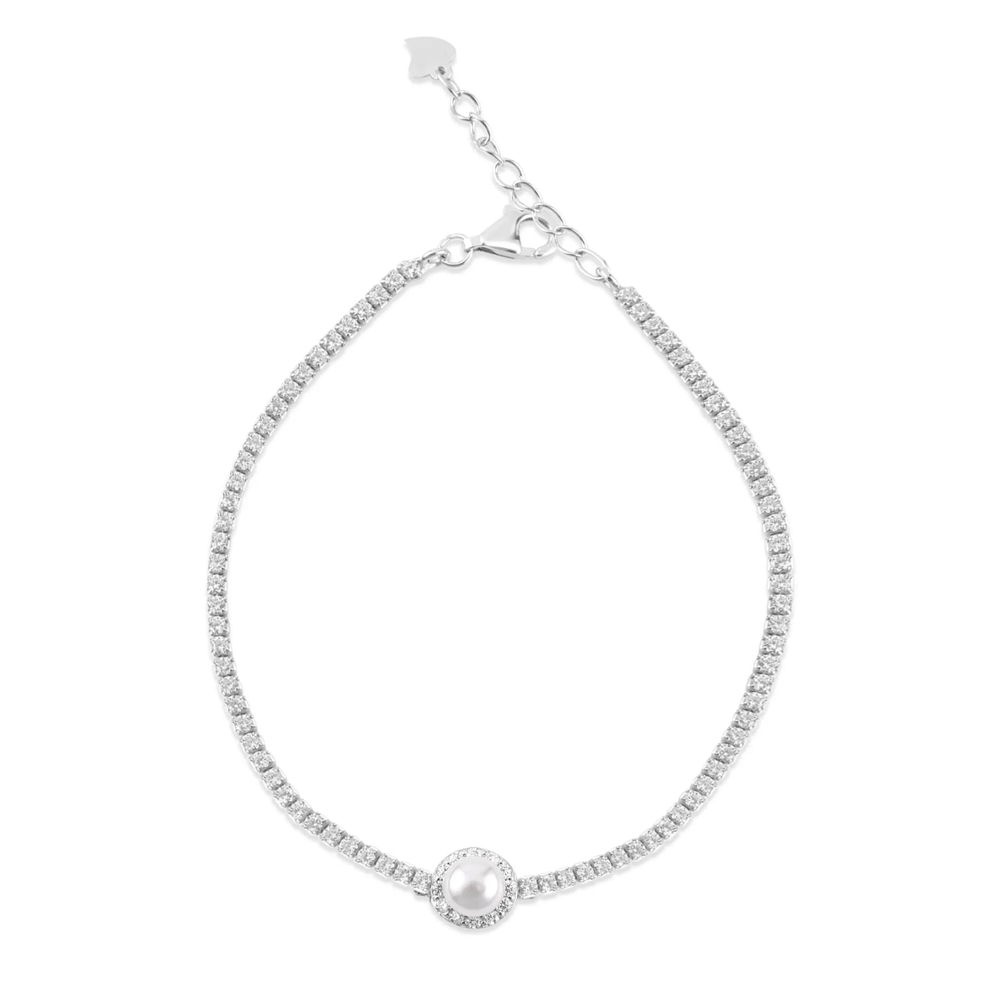 Silver Milky Pearl Bracelet