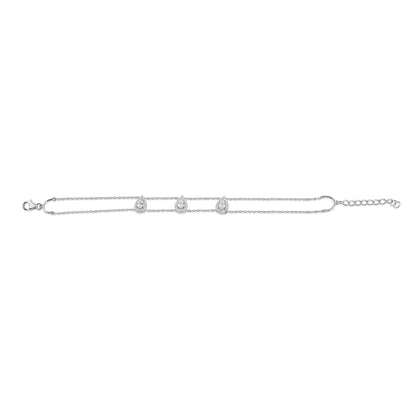 Silver Solitaire Drop Bracelet