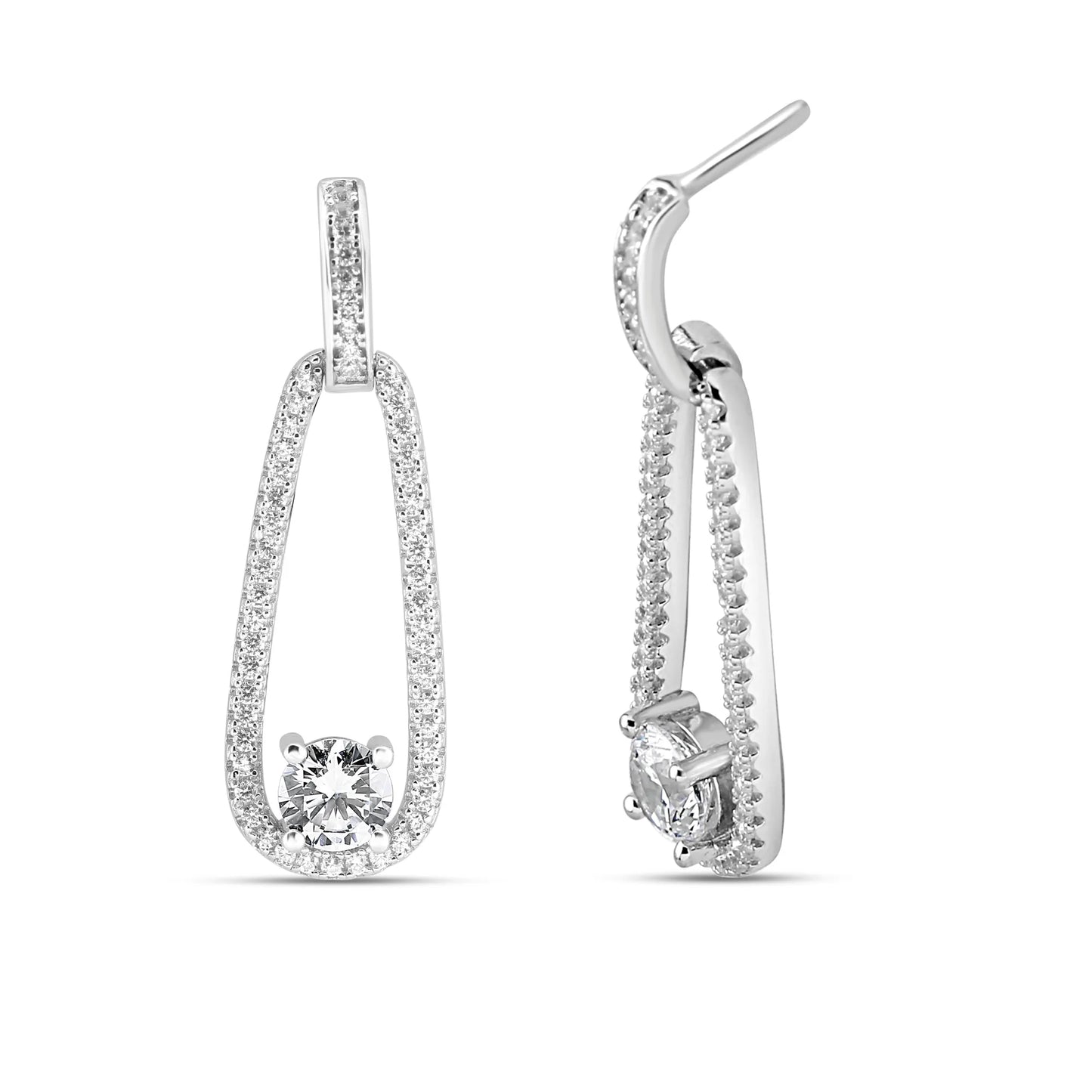 Silver Gleaming Dangler Earrings