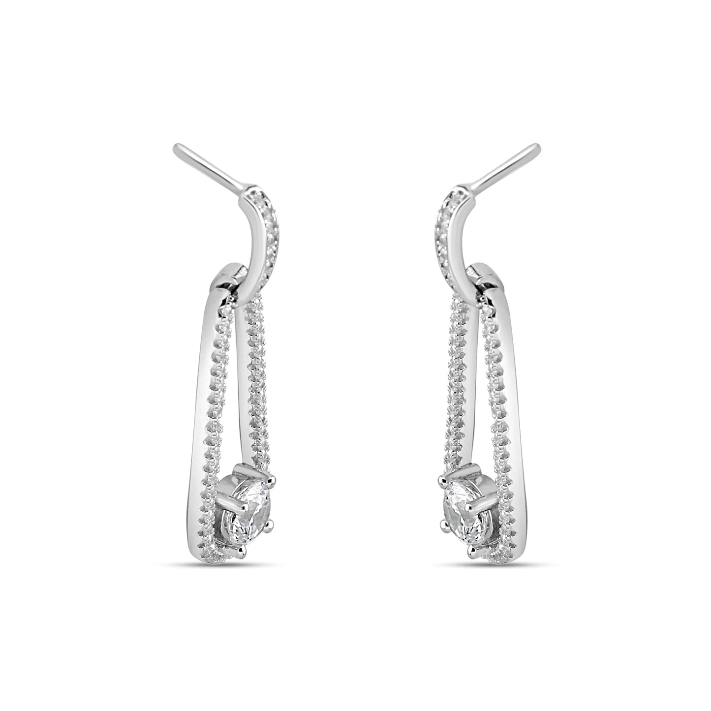 Silver Gleaming Dangler Earrings