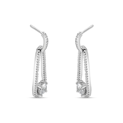 Silver Gleaming Dangler Earrings