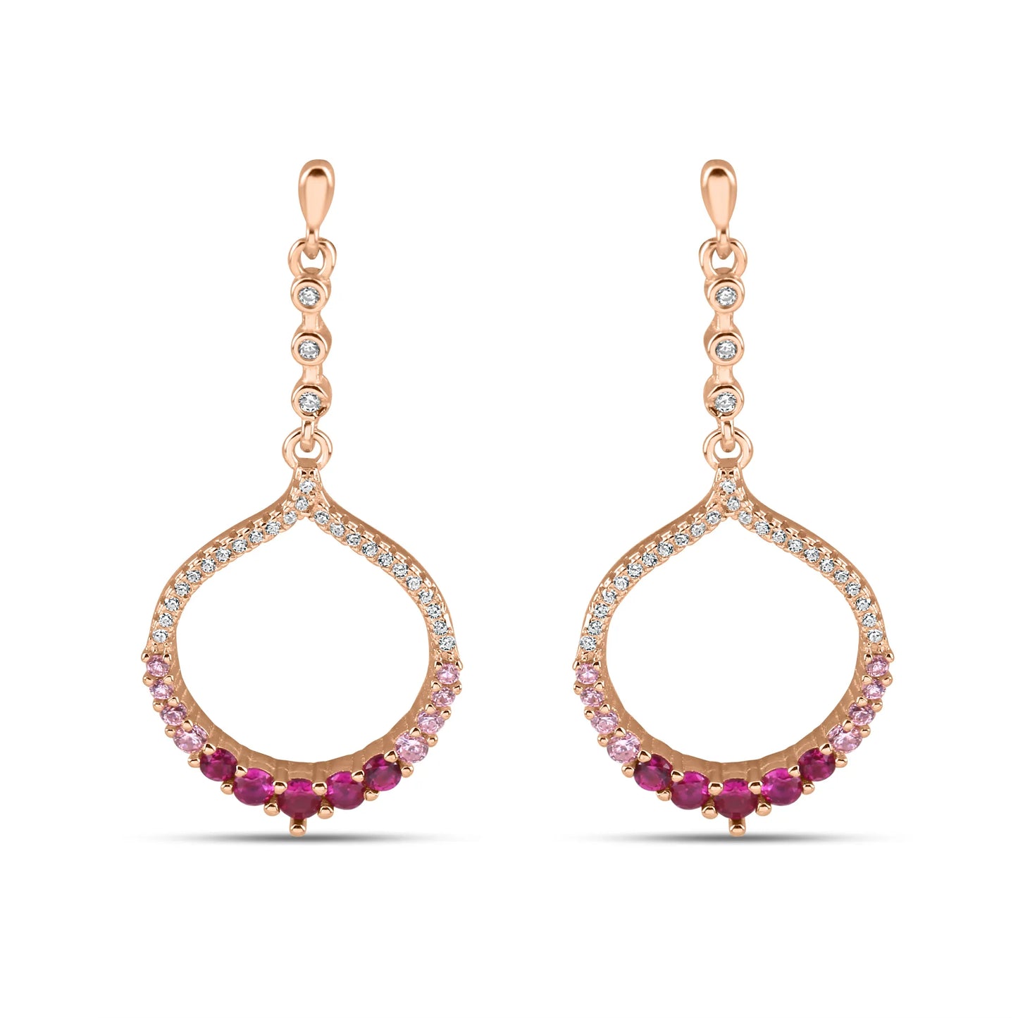 Rose Gold Petal Drops Earring