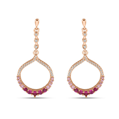 Rose Gold Petal Drops Earring