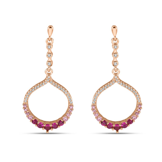 Rose Gold Petal Drops Earring
