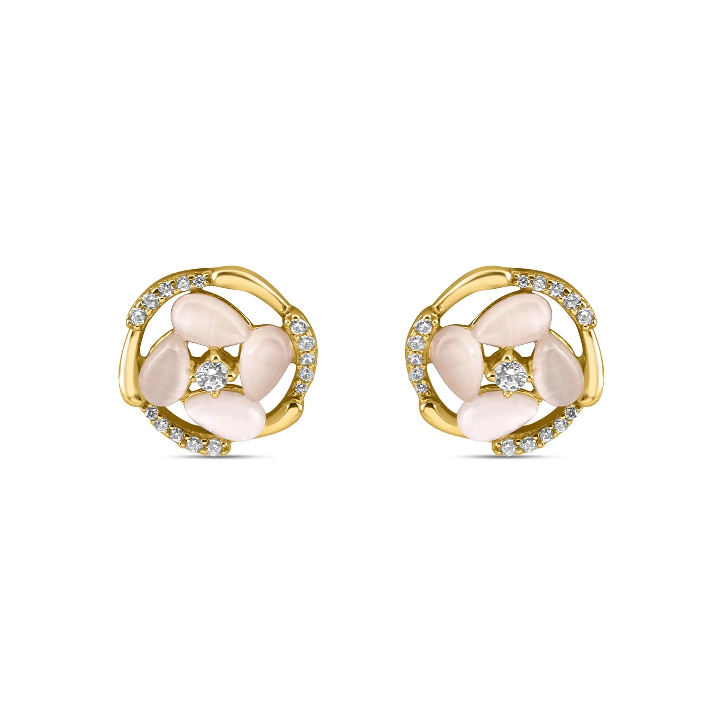 Golden Blush Stud Earrings