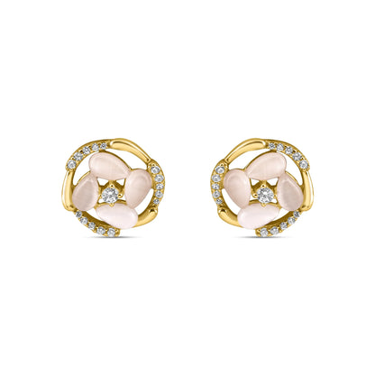 Golden Blush Stud Earrings