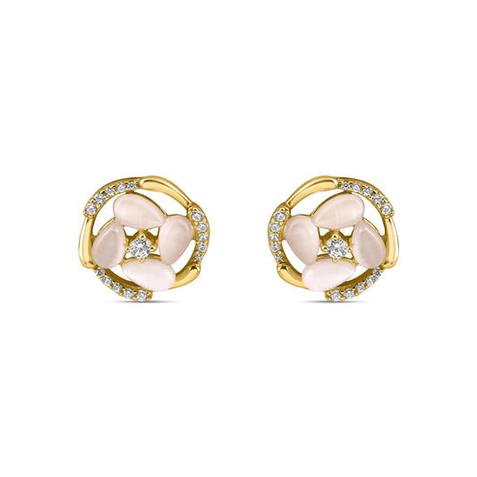 Golden Blush Stud Earrings