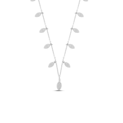 Silver Mystic Leaf Necklace with Link Chain