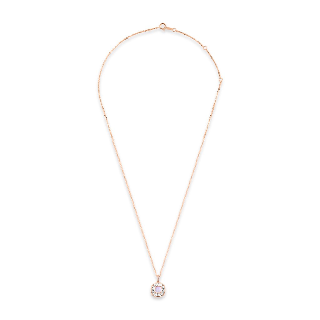 Rose Gold Shimmering MOP Necklace with Link Chain