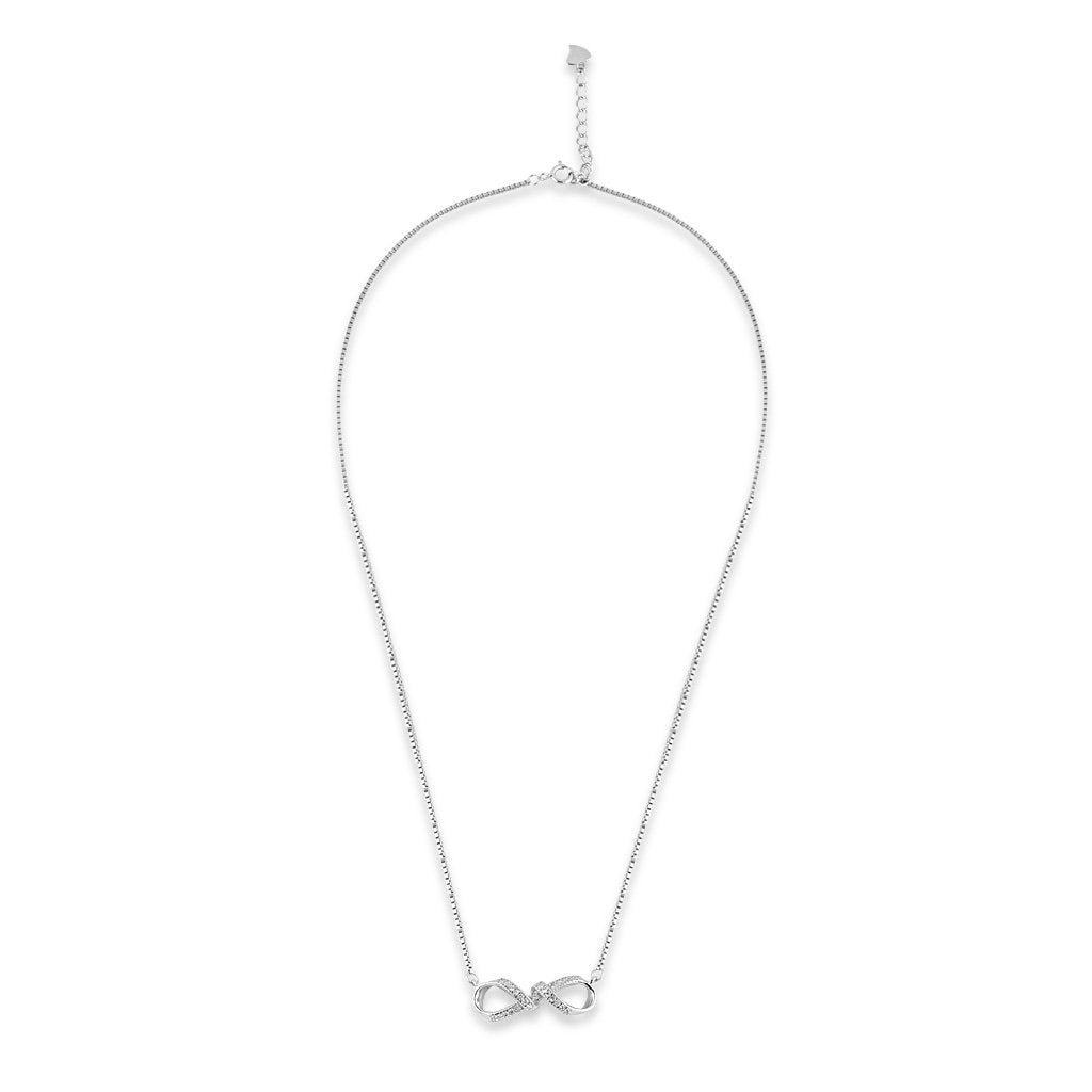 Silver Infinity Twist Necklace