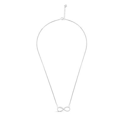 Silver Heart of Infinity Necklace