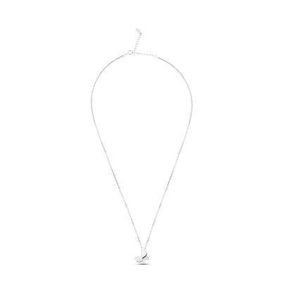 Silver Shimmering Wings Butterfly Necklace with Link Chain