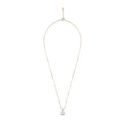 Rose Gold Radiant Squares Necklace with Link Chain