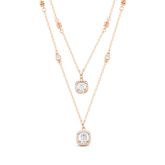 Rose Gold Trinity Glow Necklace with Link Chain