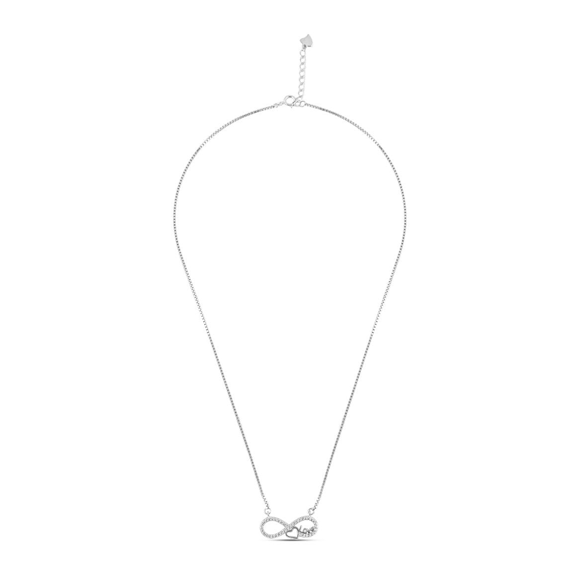 Silver Amour Necklace with Link Chain