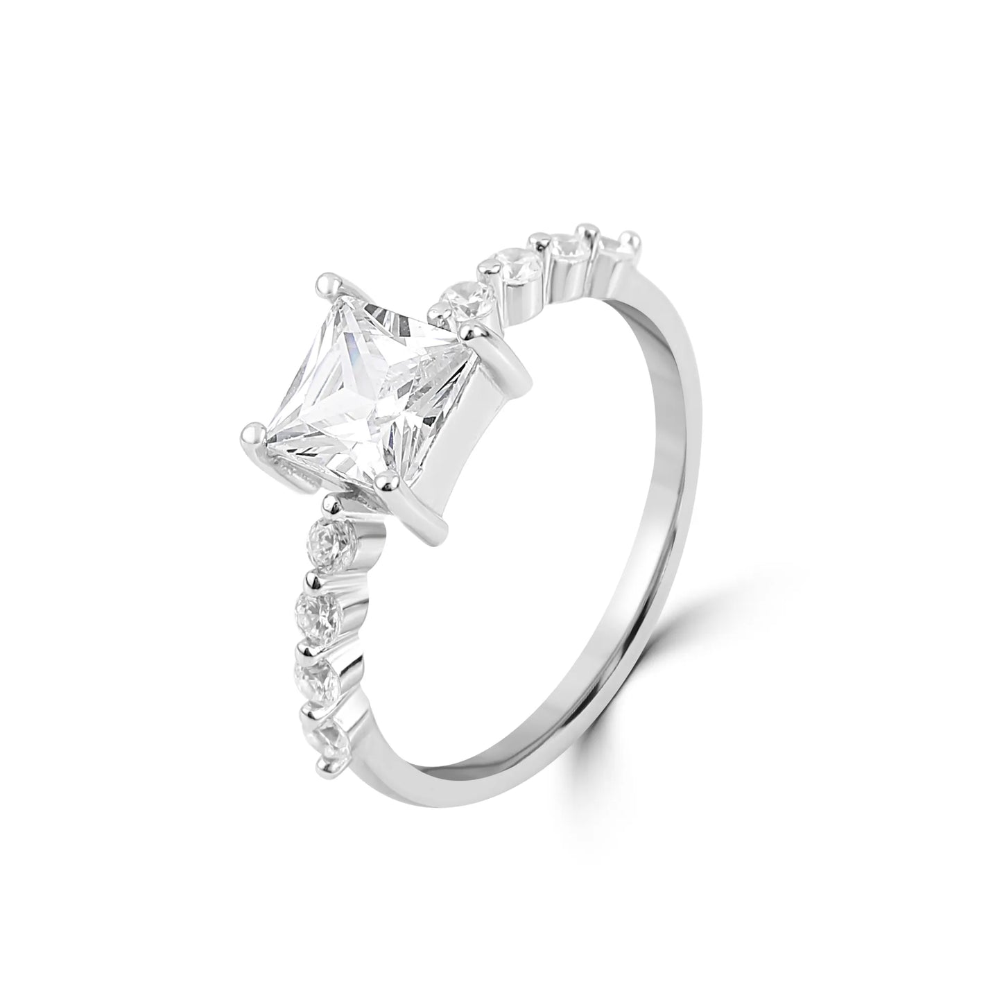 Silver Nova Solitaire Ring