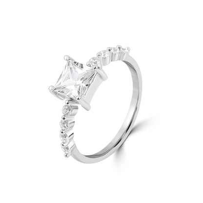 Silver Nova Solitaire Ring