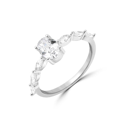 Silver Statement Solitaire Ring