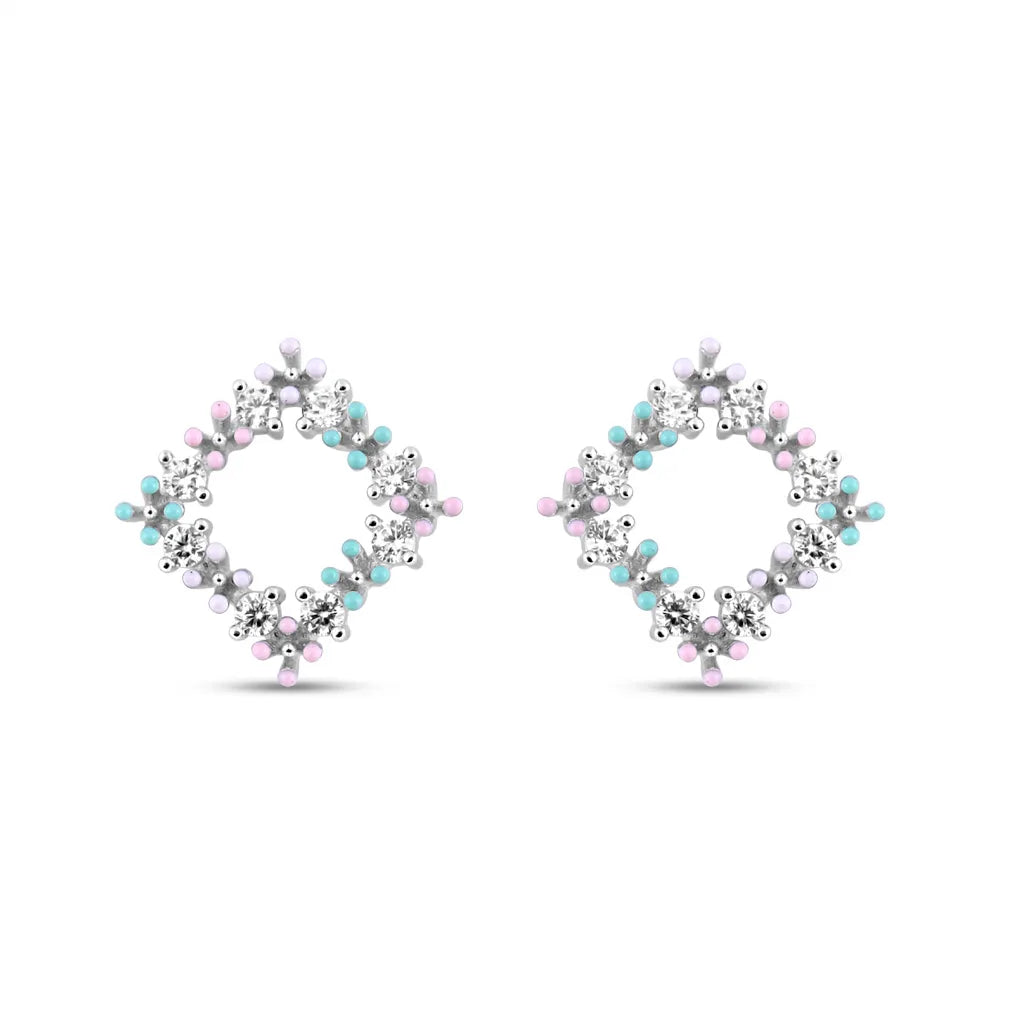 Silver Blossom Carnival Earrings