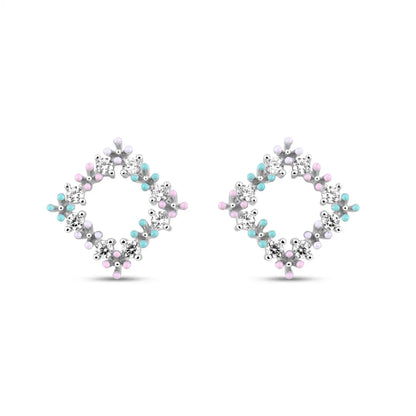 Silver Blossom Carnival Earrings