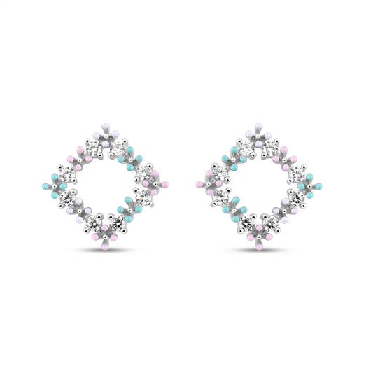 Silver Blossom Carnival Earrings