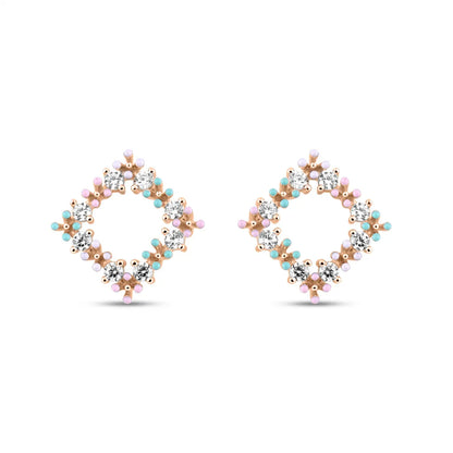 Rose Gold Blossom Carnival Earrings