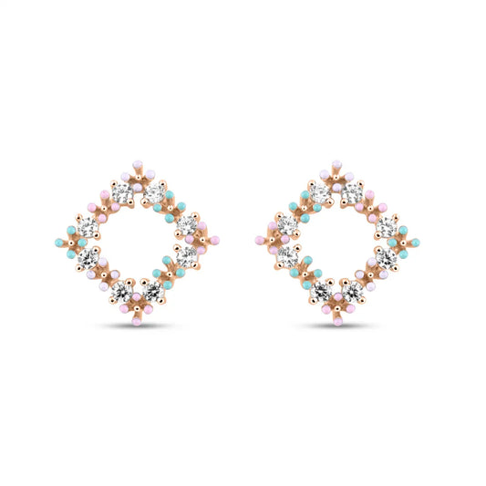 Rose Gold Blossom Carnival Earrings