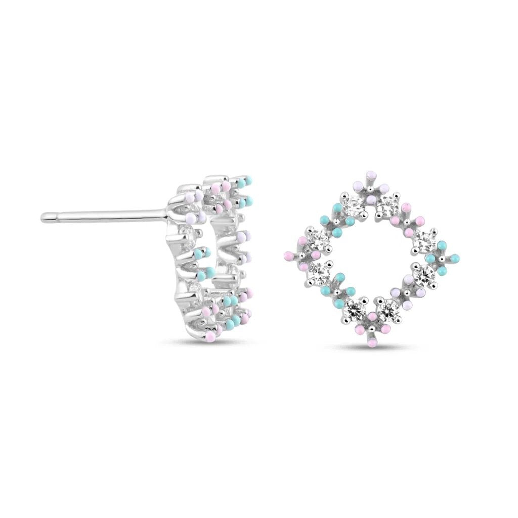 Silver Blossom Carnival Earrings