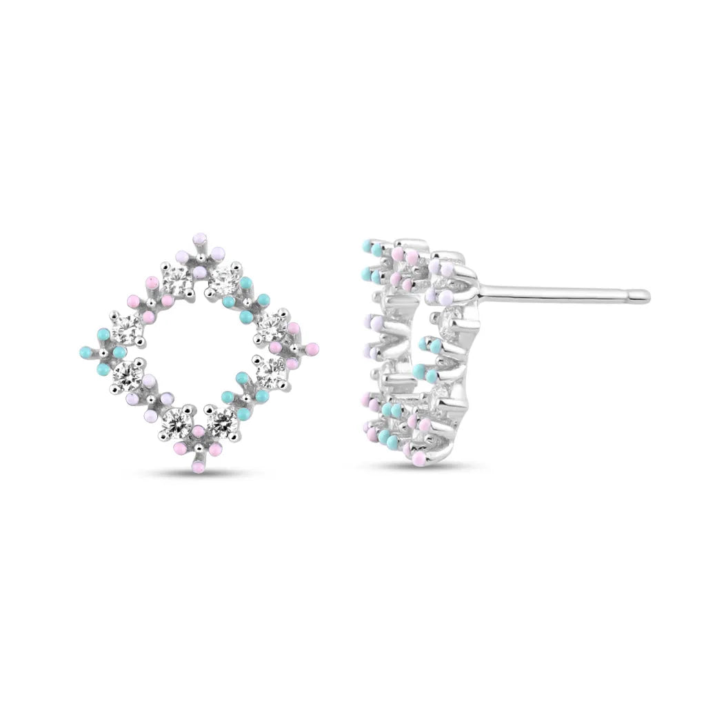 Silver Blossom Carnival Earrings