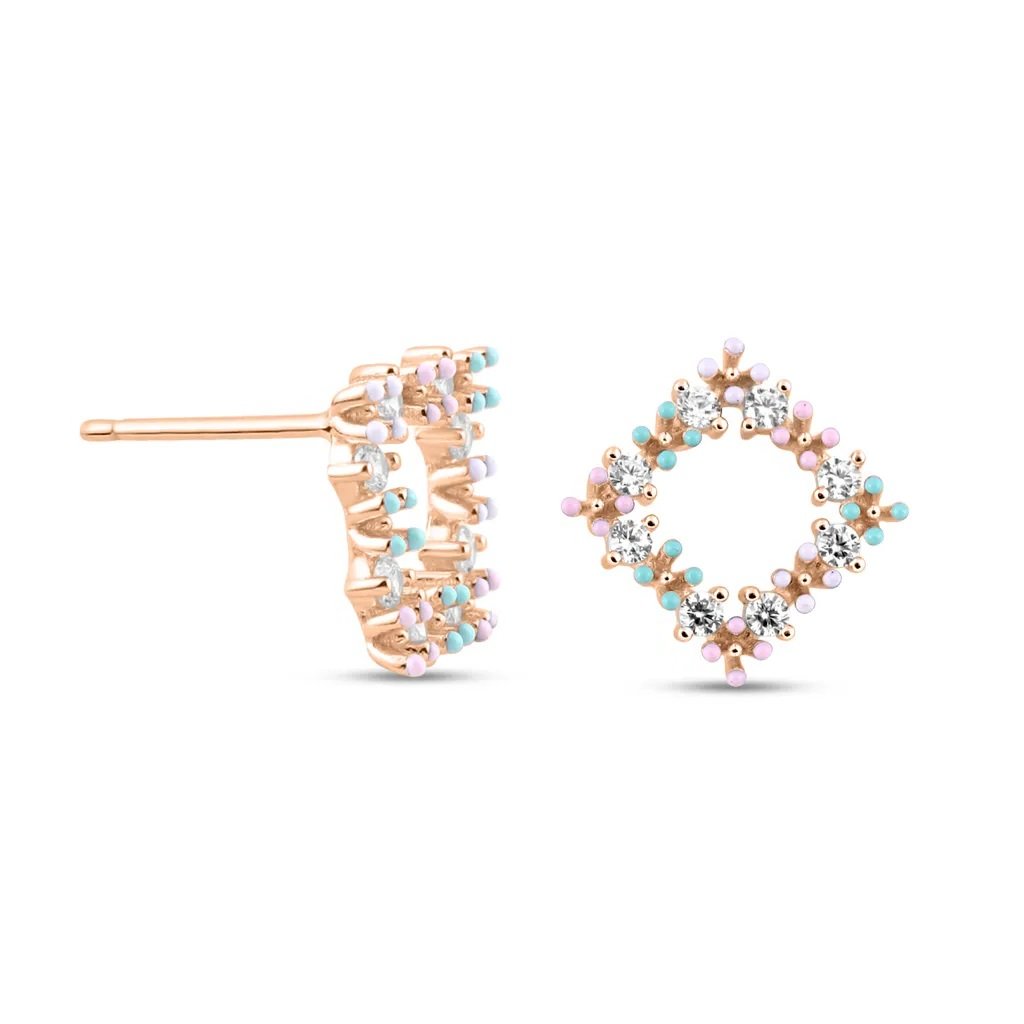 Rose Gold Blossom Carnival Earrings