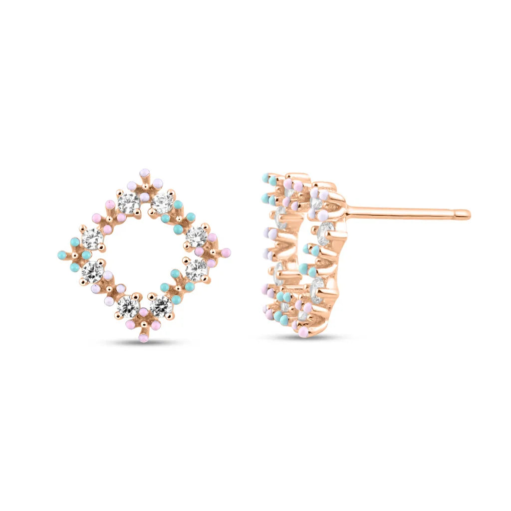 Rose Gold Blossom Carnival Earrings