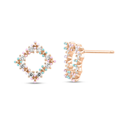 Rose Gold Blossom Carnival Earrings