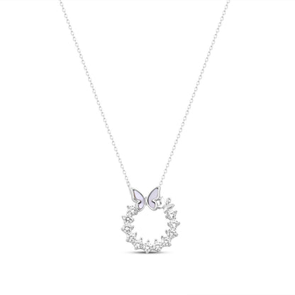 Silver Oyster Butterfly Set  with Link Chain