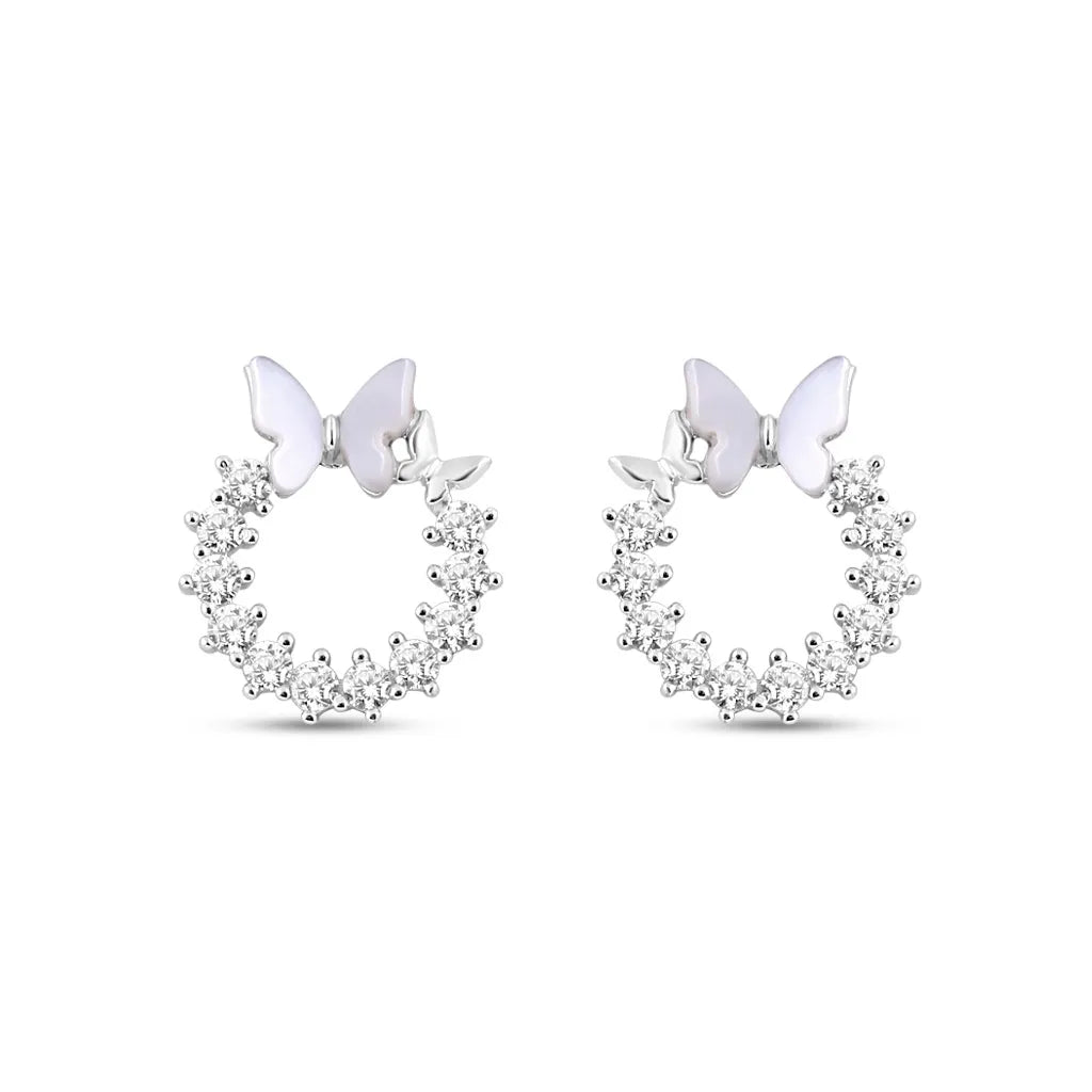 Silver Oyster Butterfly Set  with Link Chain