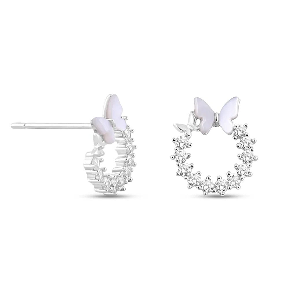 Silver Oyster Butterfly Set  with Link Chain