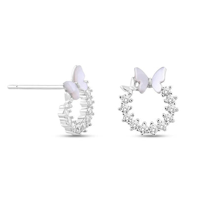 Silver Oyster Butterfly Set  with Link Chain