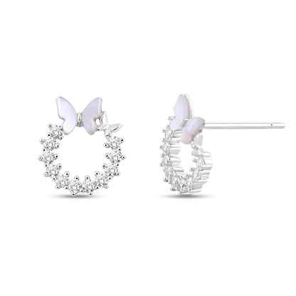 Silver Oyster Butterfly Set  with Link Chain